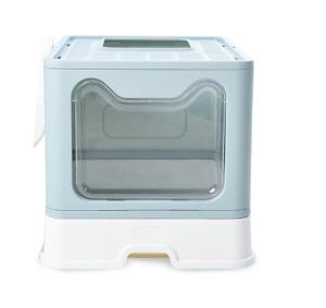 China Automatic Cat Litter Box Two Way Door Enclosed Large Cat Litter Toilet factory