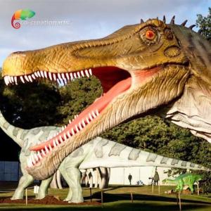 China Playground Infrared sensor Life Size Animatronic Dinosaurs Realistic Spinosaurus 12m factory