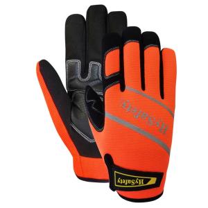 China Anti Vibration S to XL Hi Viz mechanic hand gloves , Super Grip Work Gloves factory