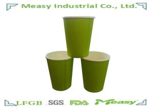 China Disposable Cold Drink Paper Cups with Full Printing Green / Orange factory