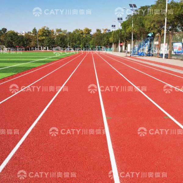Recycled Rubber Semi-Prefabricated Running Track Sandwich System for Multi