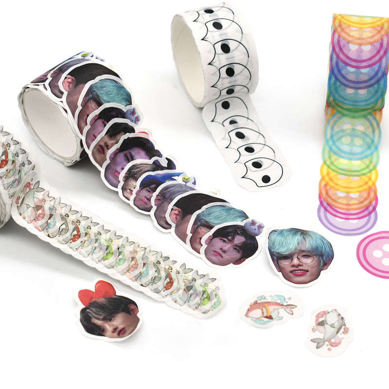 Acrylic Adhesive Japanese Tape Custom Printed Die Cut Kawaii Washi Tape