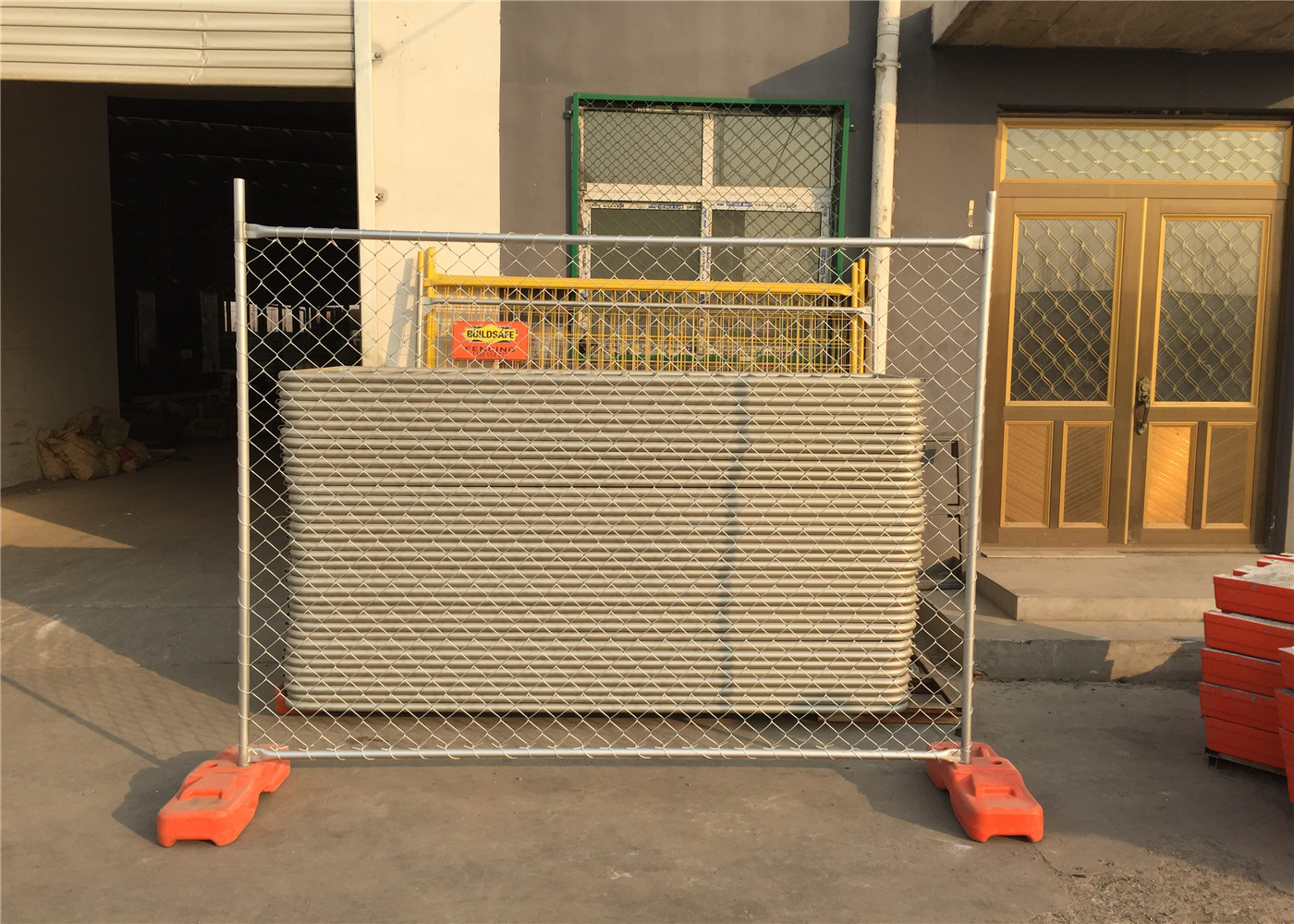 Portable Temporary Fence Panels , Temporary Wire Fence High Strength