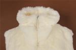 Soft Touch Utility Gilet Vest White Knitted Hem Ladies Fur Vest