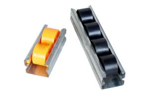 China Plastic PP Wheel Metal Flow Sliding Roller Track 38mm 40mm 60mm factory