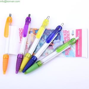 China classical printed logo branding flag pen,paper plag banner plastic pen factory