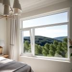 Style French Bottom Hung Casement Windows Aluminium Windproof