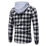 Latest design custom long sleeve 100%cotton flannel shirts casual men hooded