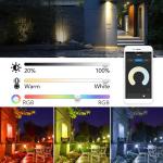 TUYA Color Changing Outdoor Flood Lights 30W App Controlled For Security