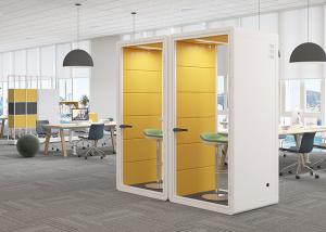 China Laminated Glass Office Phone Booths Acoustic Sound Isolation Pod easy assemble factory