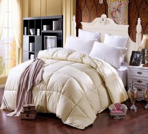 China King Size Cotton Duck Down Feather Quilt / Duvet Box Quilting for Wedding or Household factory