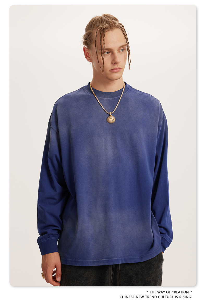Oversized Fitted Custom Cotton Black Long Sleeve Shirt Crop Top T Shirt For Y2k Style Mens Women