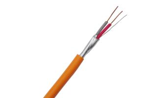 China FRHF 2 Cores Shielded Fire Resistant Cable Solid Bare Copper Silicone Insulation factory