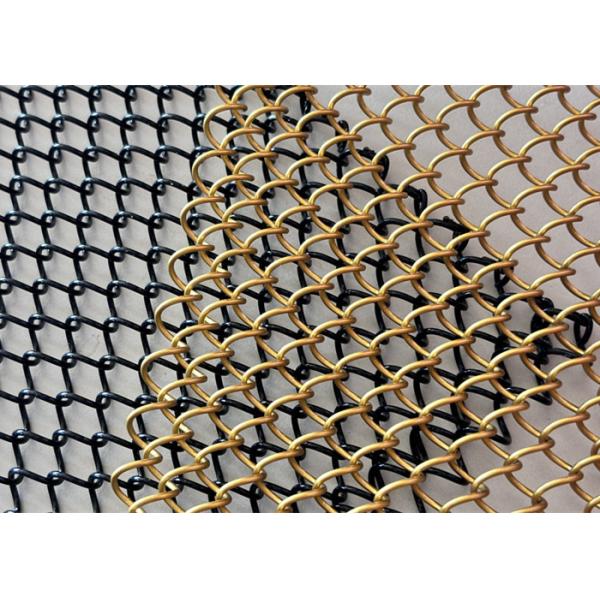 China Aluminum Metal Mesh Drapery , Safety Curtains With Different Tracks factory