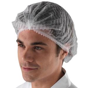 China Disposable Non Woven Double Elastic Surgical Mob Cap / Medical Clip Cap / Non-Woven Head Bouffant Cap Hairnets factory