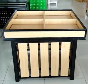 China OEM Wood Metallic Supermarket Display Shelving / Retail Display Rack factory
