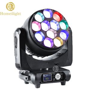 China Low Noisy Fan Cooling Hongmei 12x40w RGBW 4in1 Pixel Control LED Wash Zoom Moving Head factory