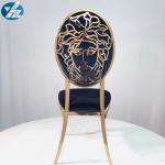 Versache Back Black Velvet Dining Chairs Stainless Steel Golden Chair
