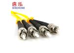 Duplex Fiber Optic Patch Cord , ST To ST Fiber Patch Cable UPC Polish Type 9/125