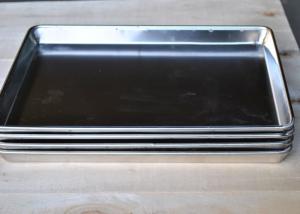 China 33*23cm Bread Baking Sheet Cookie Sheet Stainless Steel Baking Pan Tray factory