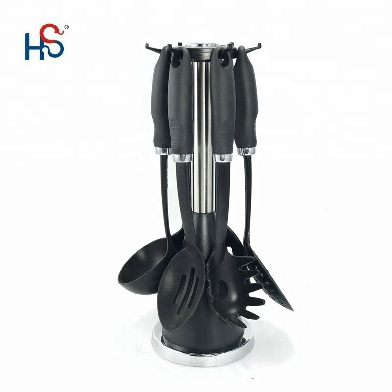7-Piece Nylon Kitchen Cooking Utensil Set Sustainable Plastic Kitchenware for Homesen