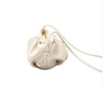 Polyester Lining PU Shoulder Bag Zipper Closure Leather Dumpling Bag
