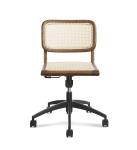 360 Deg 0.121CBM High Quality Executive Cane Leather Office Seat Walnut 3d