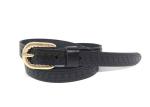 Cowhide Leather 1.8CM Embossed Skinny Belt For Women