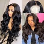 Ready to Ship Brazilian Virgin Hair Body Wave 180% Preplucked 13x4 Transparent