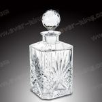 ISO9001 2015 Luxury Glass Stopper 750ml Whiskey Glass Bottle