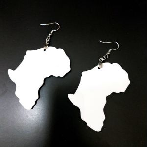 MDF Board Map Sublimation Earring Blanks for Anniversary