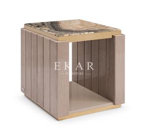 China Modern Marble Top End Table Elegant Luxury Corner Side Table factory