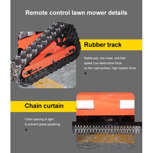 Free Shipping Remote Control Mini Crawler Remote Control zero Turn Lawn Mower Grass Blade Mower for Agricultural Machinery