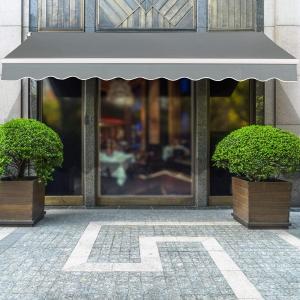 China Folding Arm Outdoor Awnings Cover Sunshade Shelter Outdoor Canopy with Crank Handle factory