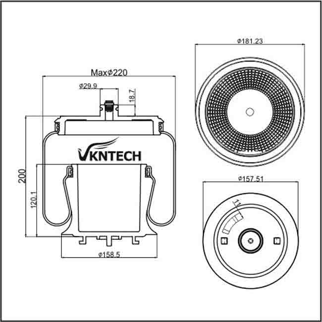 Truck B81-6023 Air Bag For Cabin Air Suspension Parts CABIN SUSPENSION W26-358-9933 REPLACED BY VKNTECH 1S9933