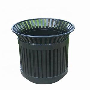 China Galvanized Steel Outdoor Large Planters , Round Flower Planters Rustproof factory