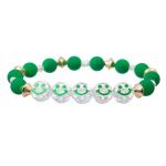 Green Beaded Mint Stretch Beaded Bracelet Ireland Inspired Gift