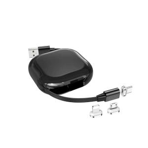 China Custom Retractable OD 3.5mm Magnetic Data Cable 3A Fast Charging factory