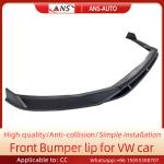 Bright Black Carbon Fiber Front Lip , Volkswagen CC Car Front Splitter