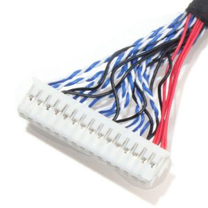 LCD LVDS Cable Assembly 1.0mm Pitch JAE Fix-30ssl-Hf To HRS DF13 EDP 26AWG