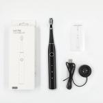 Antiskid Ultrasonic Whitening Toothbrush , Rechargeable Black Toothbrush