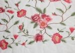47 Inch Multi Colored Lace Fabric / Wedding Gown Lace Fabric Soft Feel By Azo