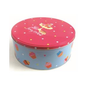 China Food Grade Customized Storage Gift Metal Round Tin Box For Candy / Cookie Packaging factory