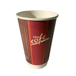 China Flexo Printing 12oz Double Wall Cup PE Coating Virgin Wood Pulp Customized factory