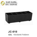 50mm high black high quality furniture legs injection plastic sofa legs JC-010