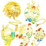 Custom Metal Enamel Magnetic Bookmarks Gold Sliver Plated Painted