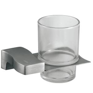 China 0.46kg Bathroom Tumbler Holders Single Toothbrush Holder Satin Brushed factory
