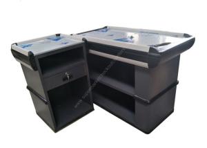 China Custom Built Steel Supermarket Fast Cashier Counter Shop Money Counter Stand factory