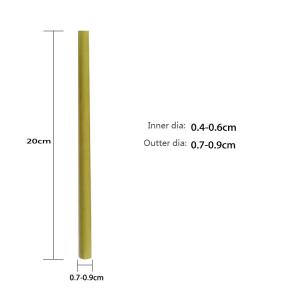 China 20cm Green Bamboo Fiber Straws Compostable Straws Bulk For Milk Cold Drinks factory