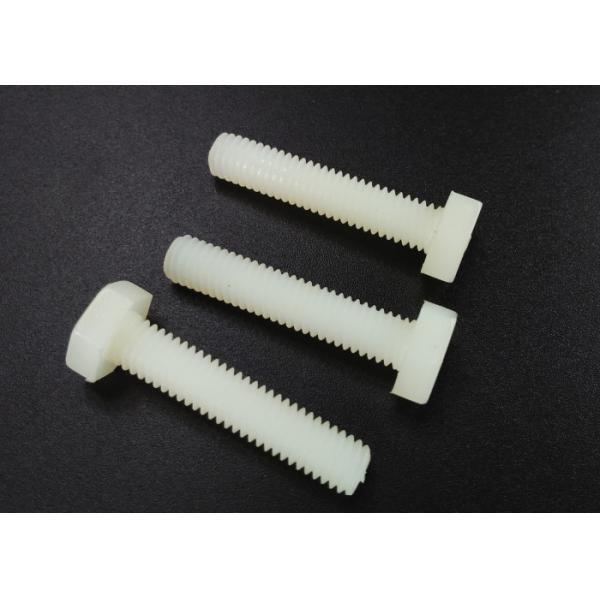 China M5 Hex Head Plastic Screws Bolt PA 66 Grade White Nylon Fastener factory